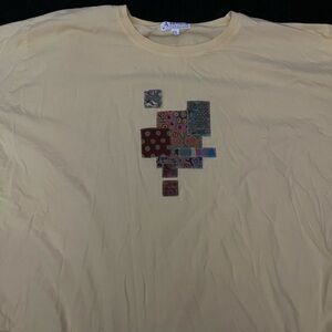 Butter Yellow Patchwork Graphic Tee